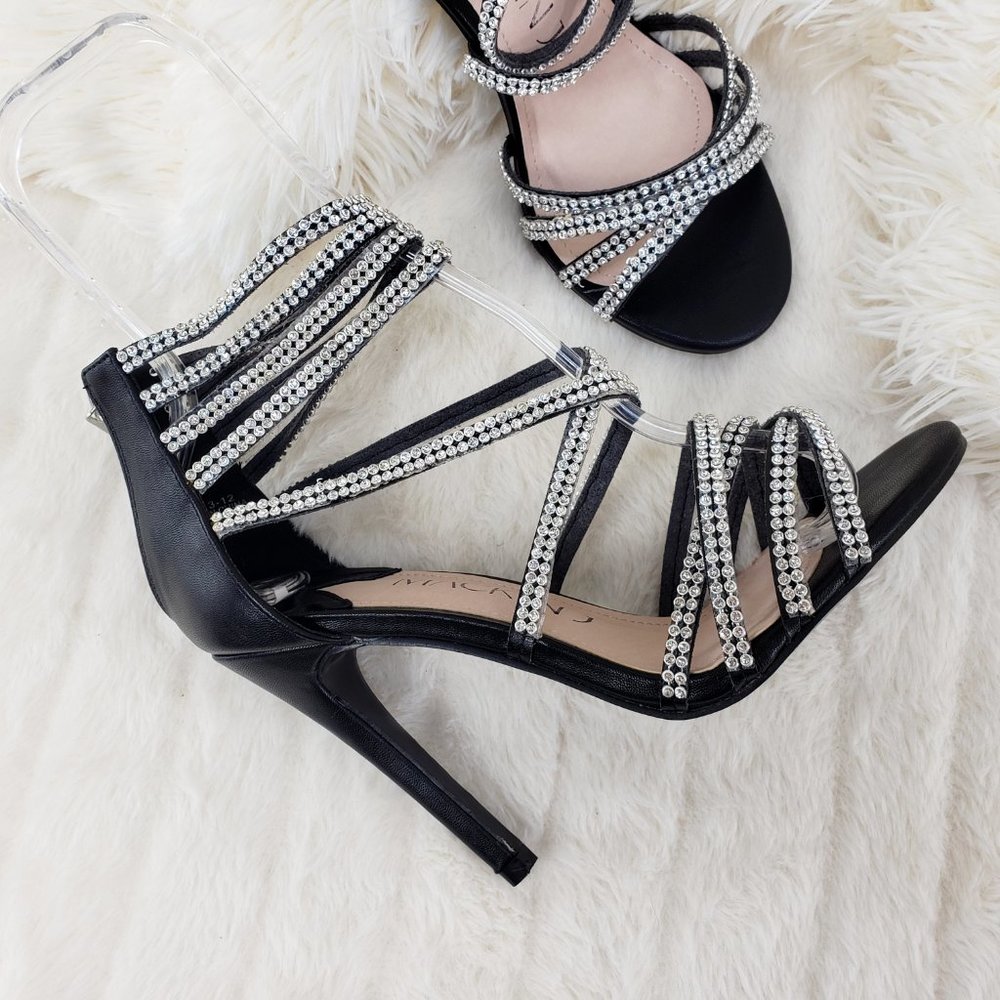 Black multi strap high heel shoes - Picture 10 of 11
